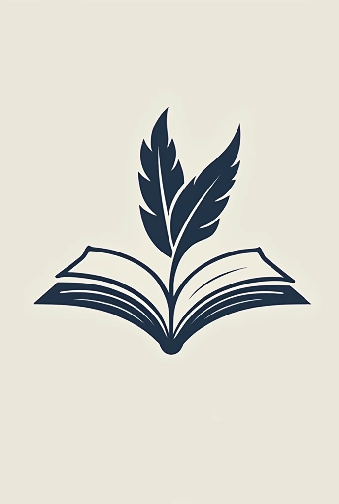 Create a logo for a book publisher. The logo must be elegant and convey the idea of knowledge and creativity.. Include a stylized icon of an open book or a quill, combined with a modern and sophisticated typography for the publisher's name. Use colors that evoke seriousness and professionalism, such as shades of blue, black or gray. The logo should be simple, but memorable, capable of working in both print and digital media.