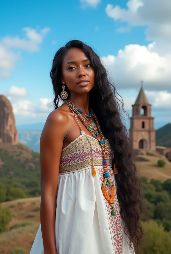 Create a beautiful woman representing the country Ethiopia