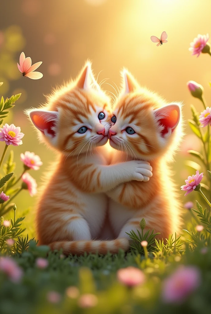 As an image that represents love That is very special to dedicate to the girl I love That are not people A model to draw Of kittens