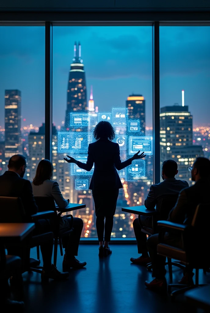 
Cover Concept:

setting: A corporate office with a panoramic view of new york city, dark lighting with dynamic elements representing the logistics industry, featuring subtle icons or infographics related to logistics.
Central Image: A powerful image of black women leading a team through complex logistics scenarios, perhaps with digital overlays illustrating their strategic impact.

convey strength and leadership.