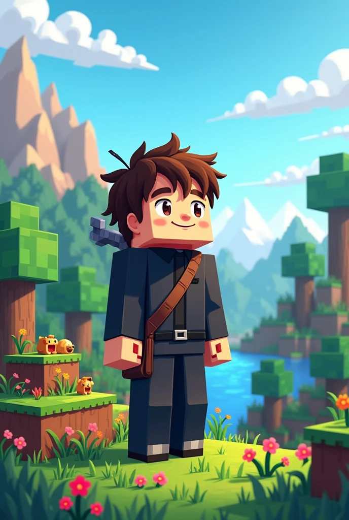 Create a black noob Minecraft character