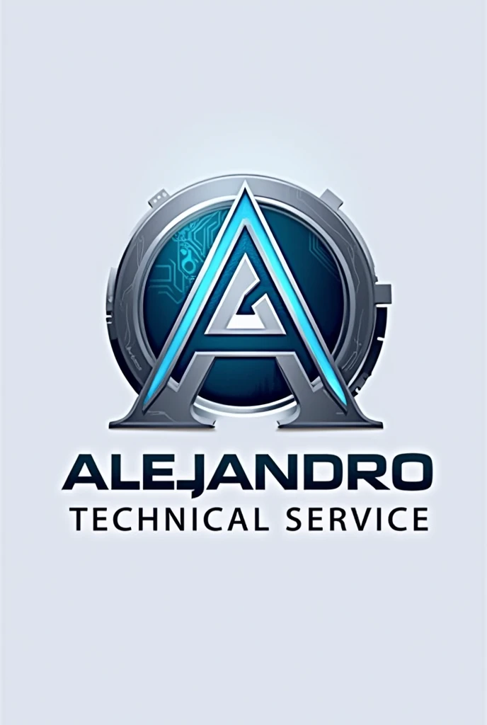 computer company type logo with name "Alejandro Technical Service"