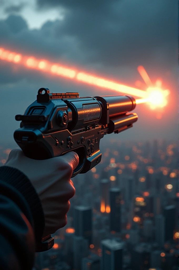 A weapon that if you point it at a target, it launches a super laser beam from a satellite in the sky