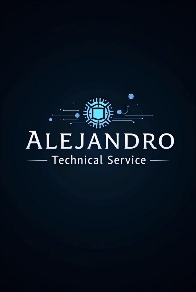 computer company type logo with name "Alejandro Technical Service"