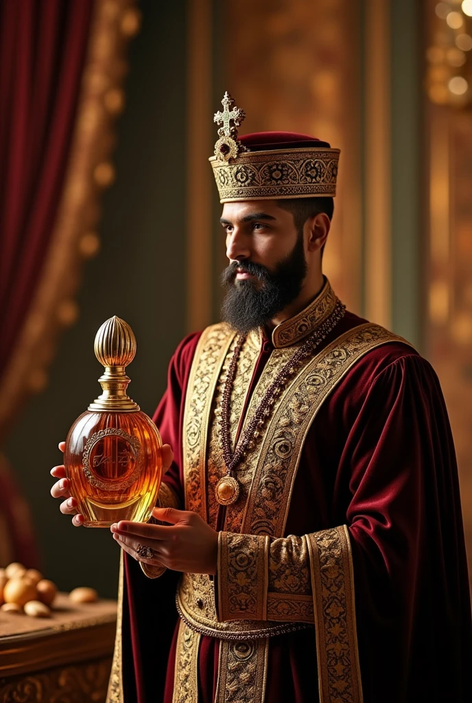  On behalf of Asmali Oud Company, a picture of Bamsi Beyrek with a perfume bottle named Bamsi Beyrek 
