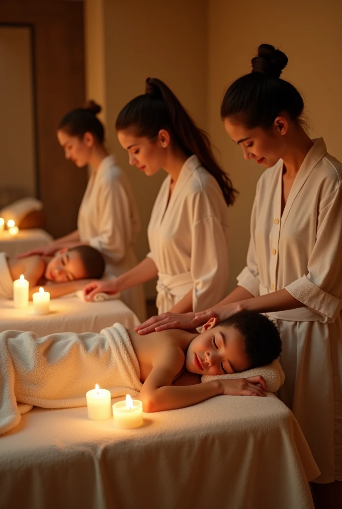 Girls massage for boy