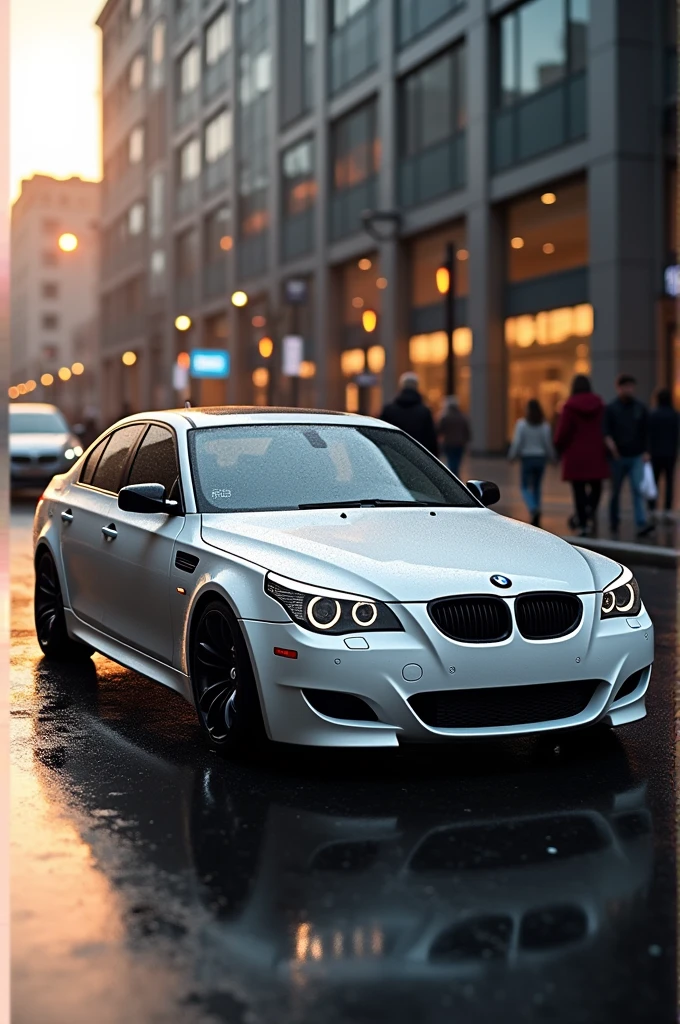 Bmw e 60 car white