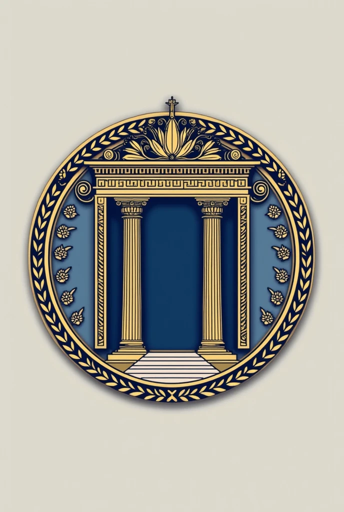 Make a logo. It's for my mixed kpop cover dance group called "Olympus Gate Crew". Something aesthetic, elegant and without people. But with that Greek essence.