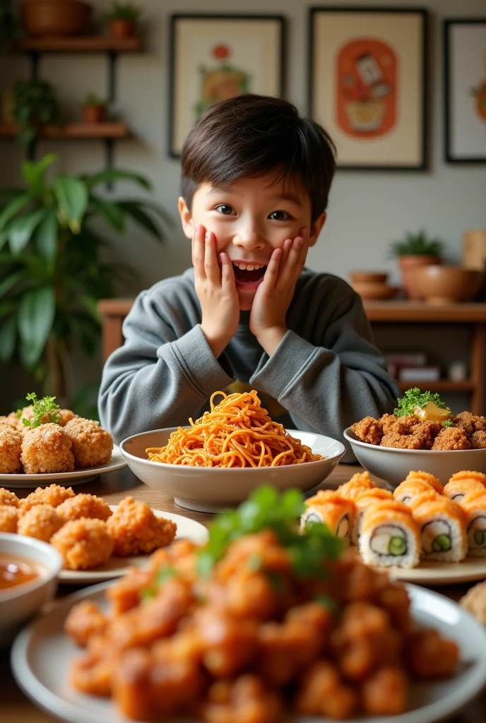 Mukbang asmr eating photo for youtube channel boy image