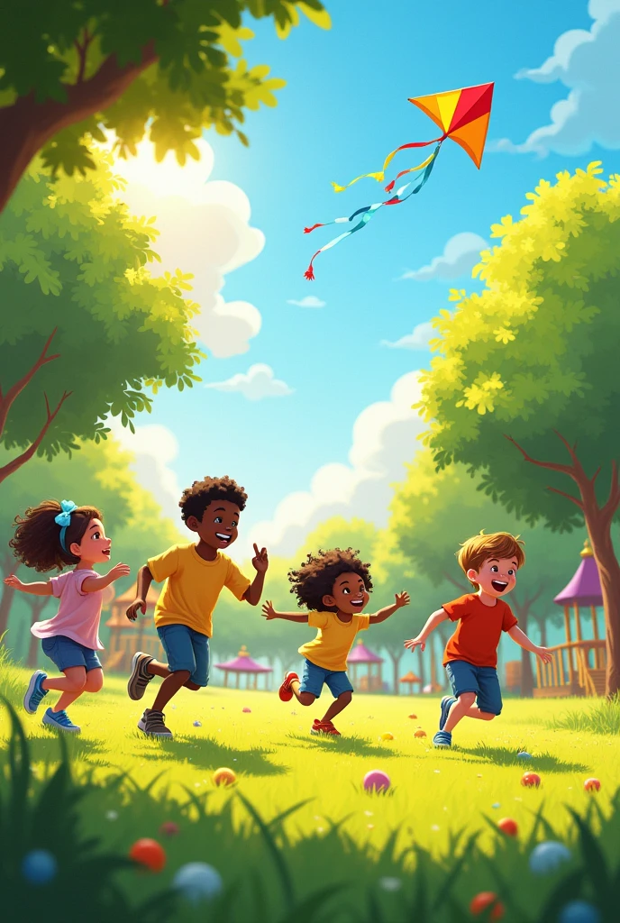 children playing in a park