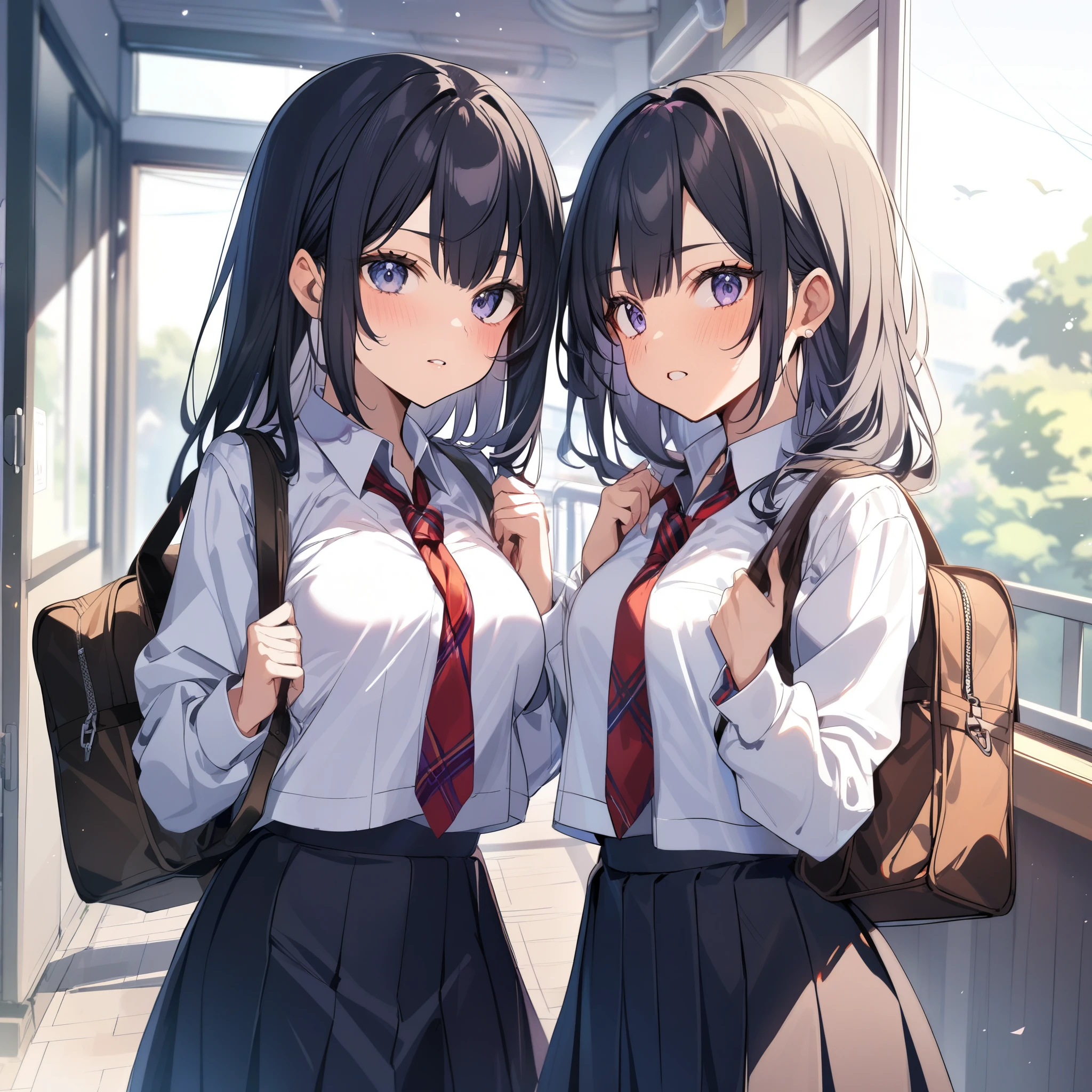 2 girls, school