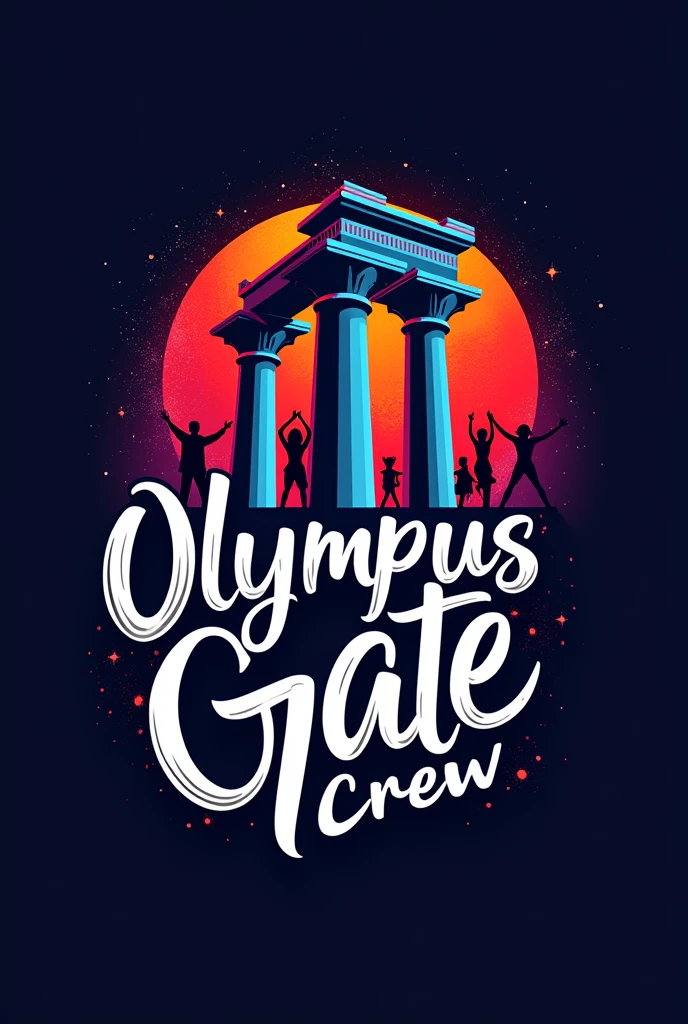 Make a logo. It's for a kpop dance group called "Olympus Gate Crew". Make it classy, energetic.