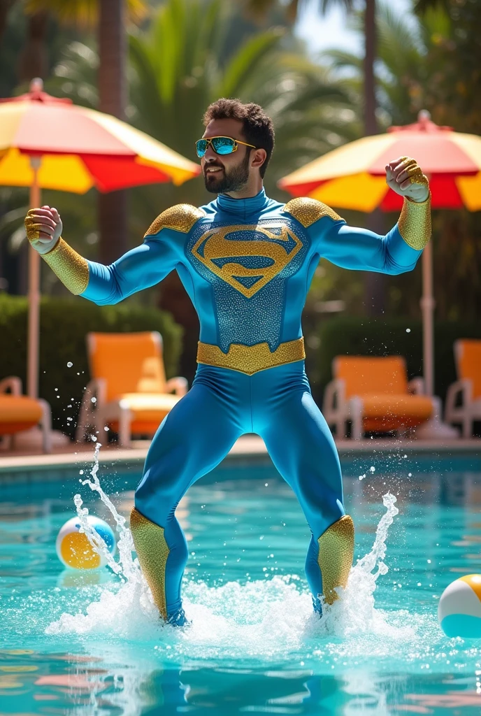 Poolsuper heroe bailando