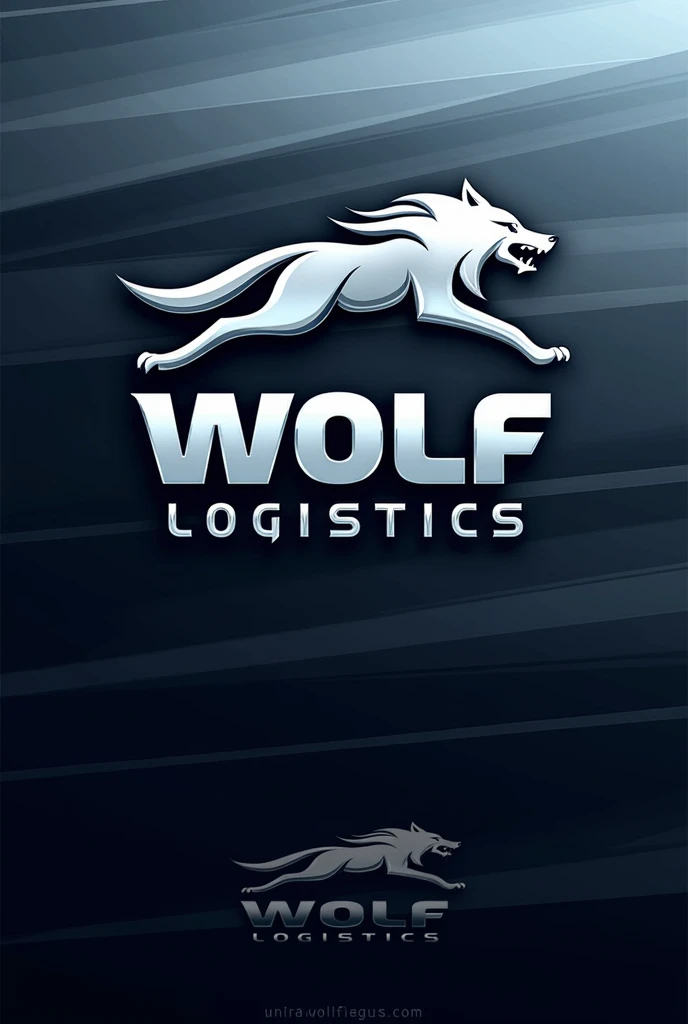 Transport company logo with the word wolf logostics