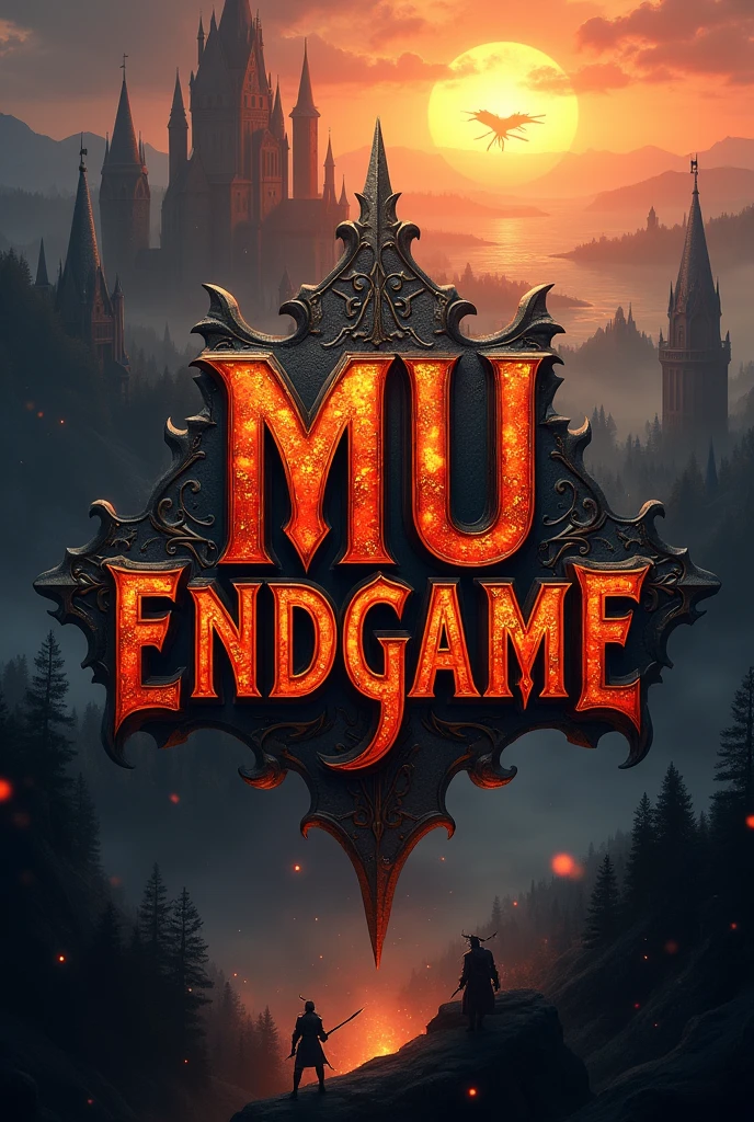 Logo with the name MU ENDGAME is a series of 3D action-adventure and MMORPG video games, set in a medieval atmosphere.