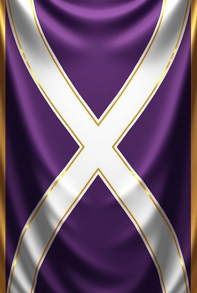 Design a new flag with the color purple, white and gold