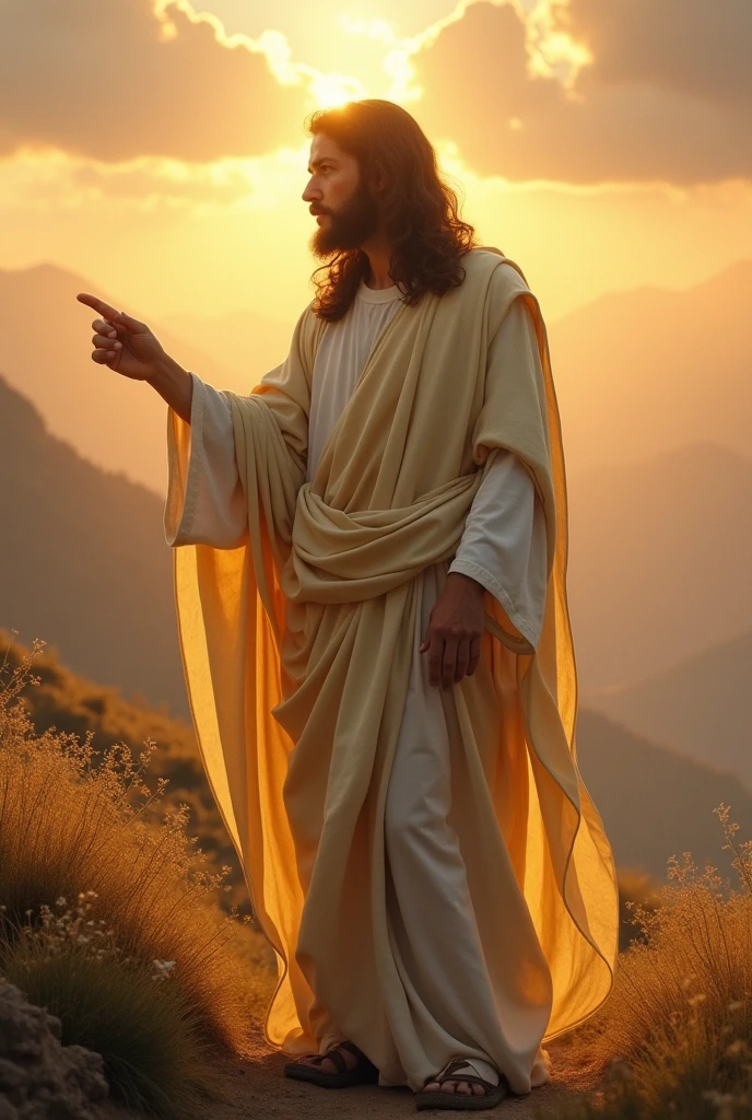 Jesus looking at me and pointing forward