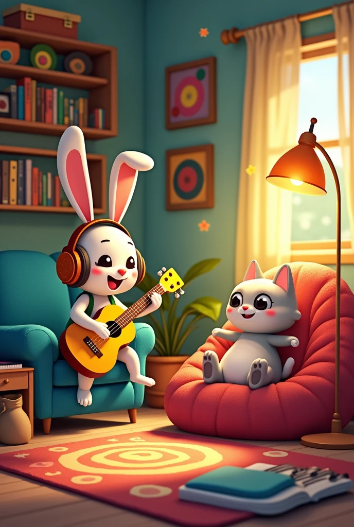 Music and comfort of cartoon characters