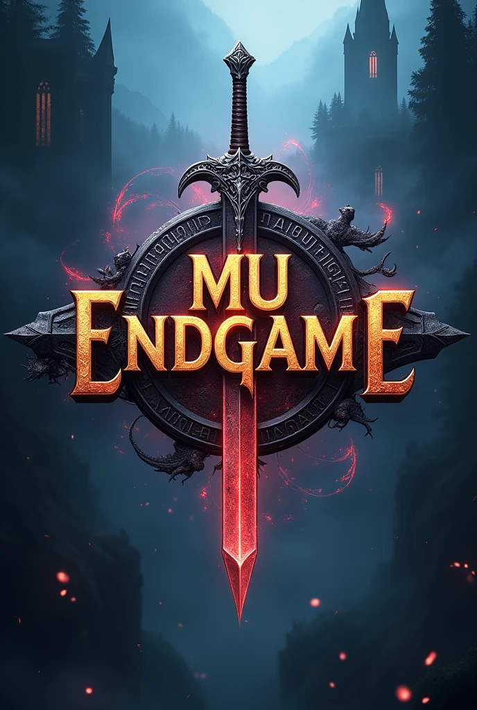 Logo with the name MU ENDGAME is a series of 3D action-adventure and MMORPG video games, set in a medieval atmosphere.