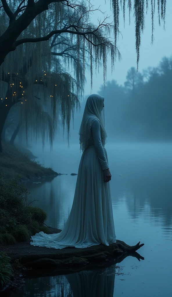 hear a sorrowful voice asking for her child or see a ghostly figure near the lake