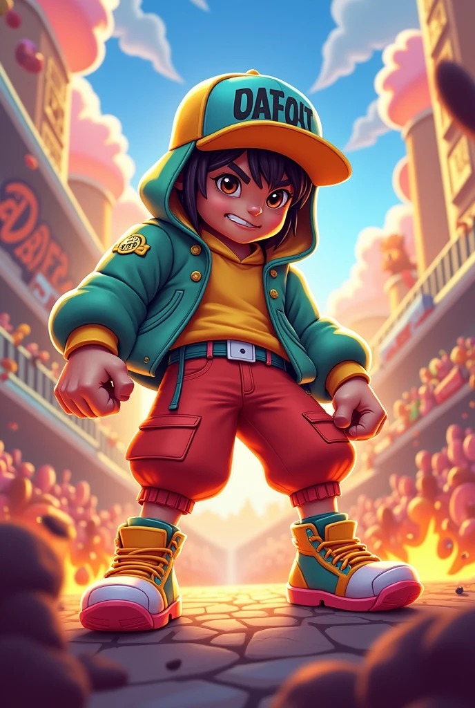 create a Brawler from the game Brawl Stars paçoca effect