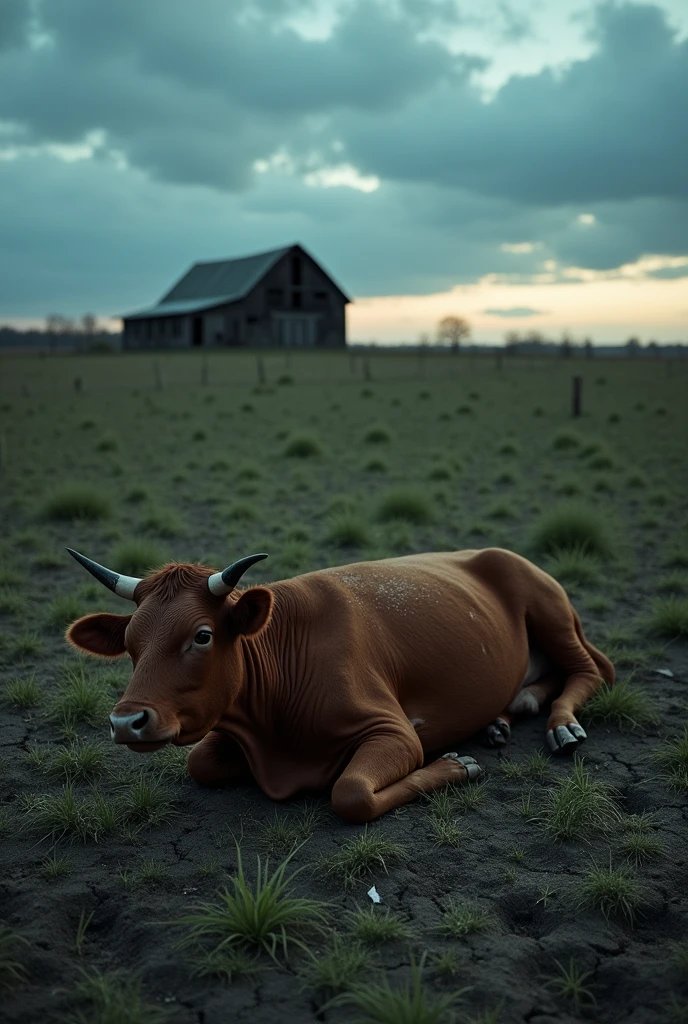 dead cow