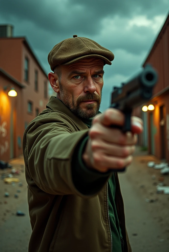 Walter White in breaking Bad shooting
CaseOh
A brown beret on his head