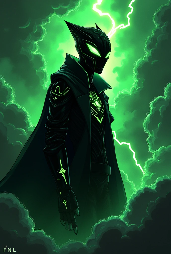 I want an art with the name TNL with black and green color