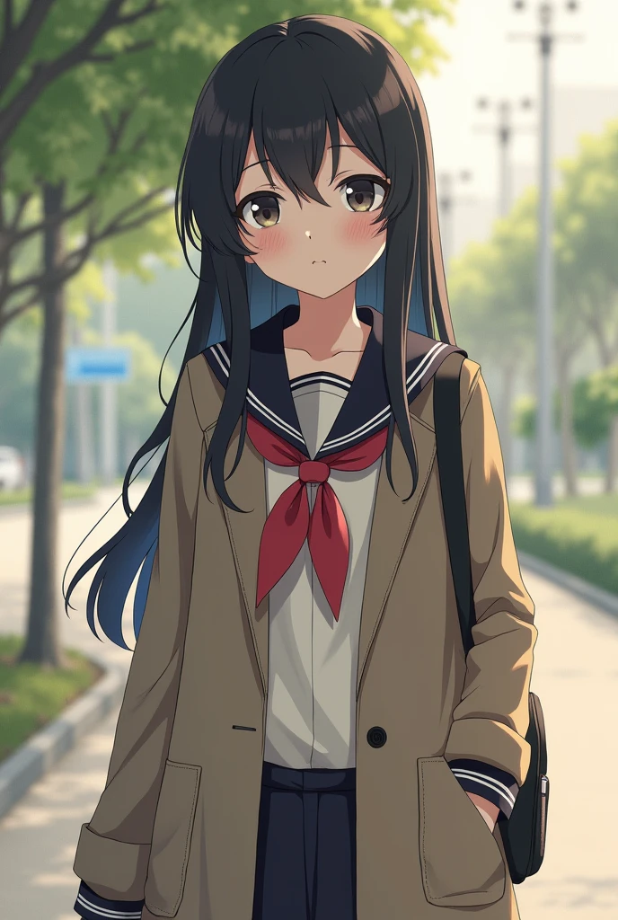 A nude junior high school student