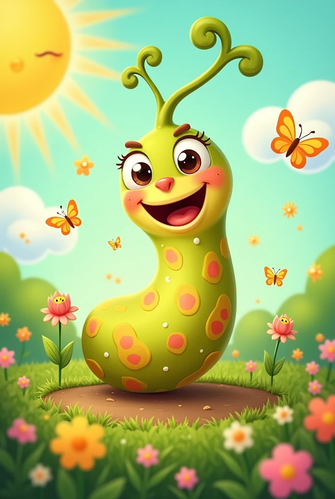 it is a seed, it is a character for baby kids. longed shape