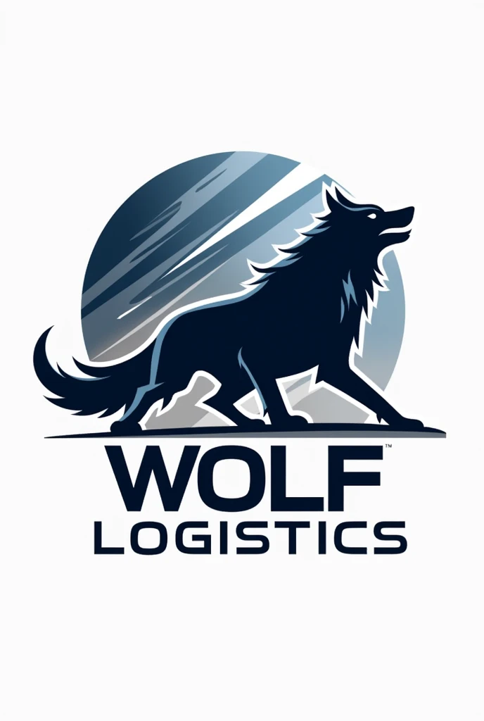 Logo for a freight transport company called Wolf Logistics