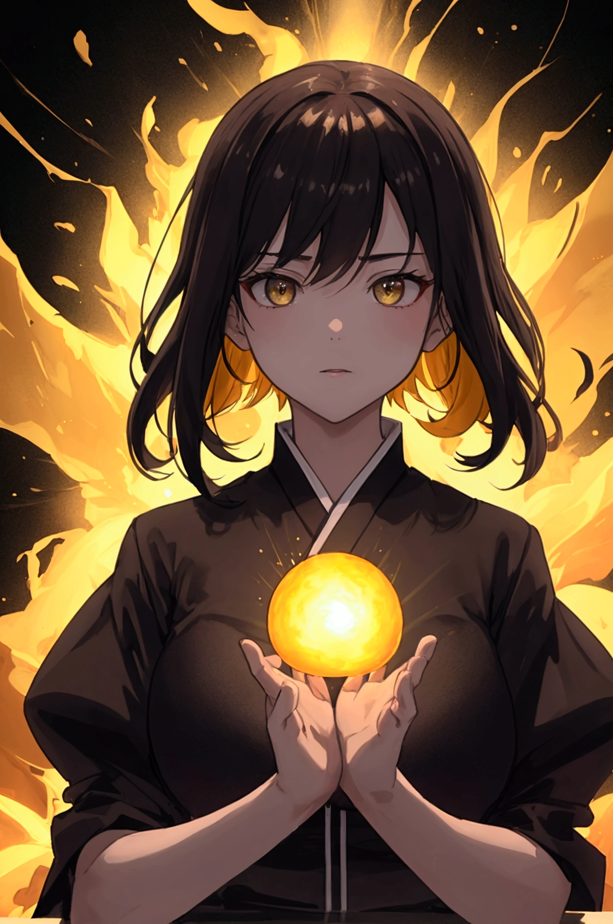 (Highest quality,8k,High resolution, masterpiece:1.2),(Silhouette Art), Young man with short hair,Ninja,Unleash the spell,Very detailed, High resolution, 超High resolution, Studio Lighting, Ultra-fine painting, Sharp focus, Physically Based Rendering, Very detailed説明, Professional, Vibrant colors, Bokeh, Portraiture, Concept Artist, Warm color palette, Dramatic lighting,Huge Energy,radioactivity,Burst Light, floating, Create darkness, The light is so bright, Darkness envelopes him