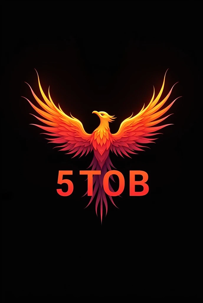 Red and orange Phoenix logo with letters that say 5TOB in capital letters on a black background