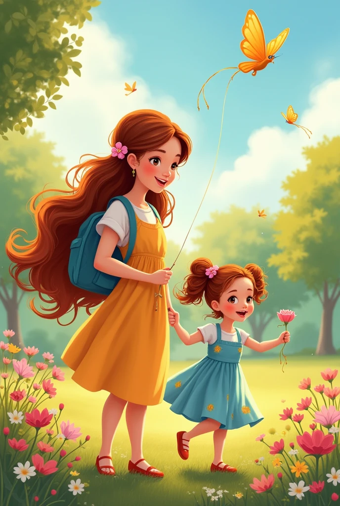 Mother and 
daughter animated