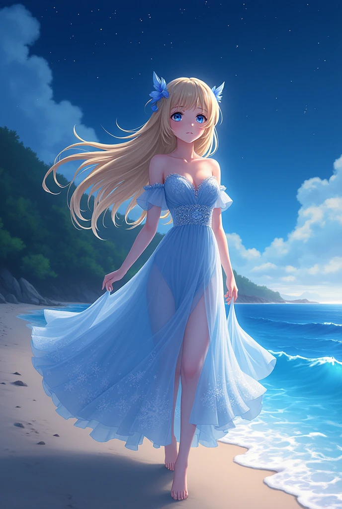 （tmasterpiece，top Quority，best qualtiy，offcial art，Beauty and aesthetics：1.2），（（（1girl fly in the sky））），（（windy）），（jumpping），baiyun，blue-sky，（（（full bodyesbian））），highest details，（shiny skins），（耳Nipple Ring），（Arms spread wide）laughing out loud，（tmasterpiece：1.3），（8k，realisticlying，RAW photos，best qualtiy：1.4），Beautiful highly detailed face，（photorealiscic face），absurderes，Attractive，超高分辨率，Ultra photo realsisim，highly  detailed，the golden ratio，（exteriors，the ocean，zori），Wear a beautiful long dress