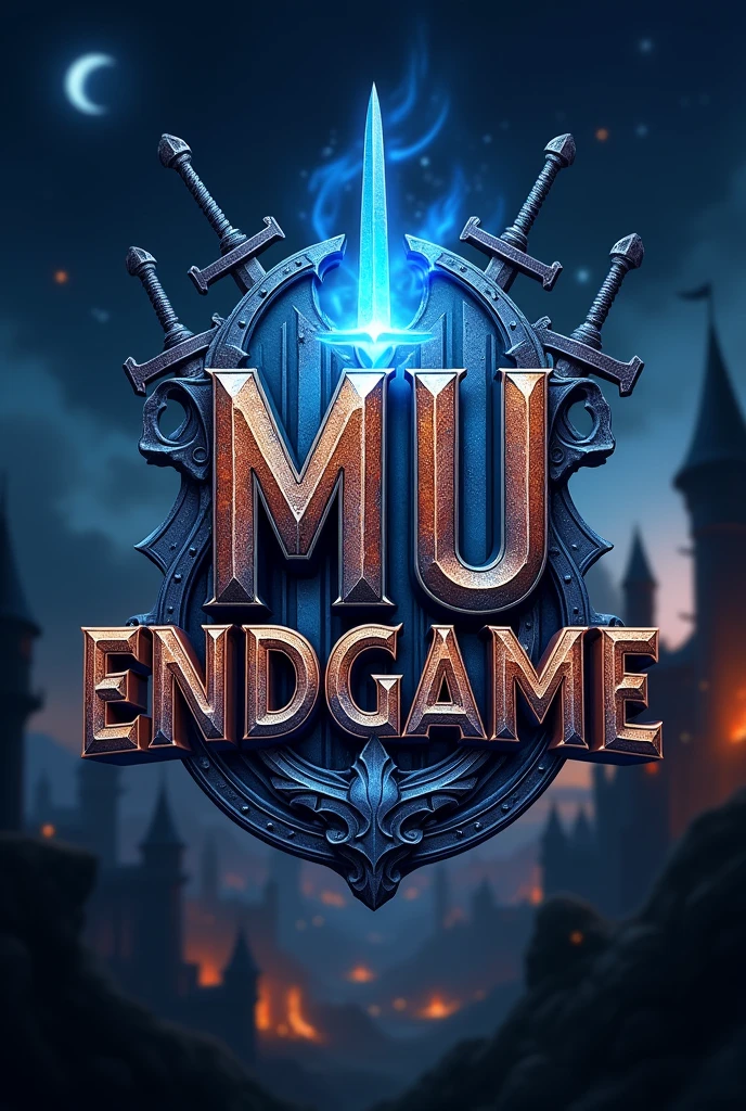 Logo with the name MU ENDGAME is a series of 3D action-adventure and MMORPG video games, set in a medieval atmosphere where the player needs to be the strongest and bravest to be the best on the server