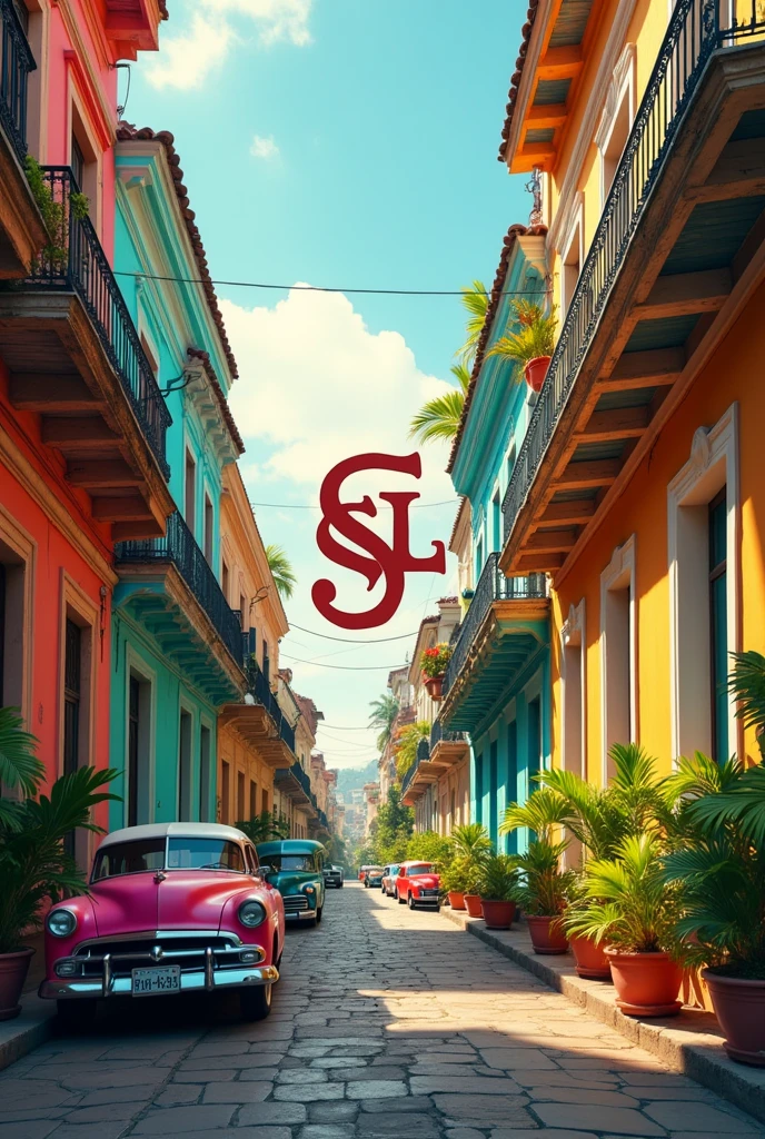 logo with the initials SL, in a simple way, photographic and artistic project, that combines Hispanic elements, transmitting vibes similar to Havana, Cuba