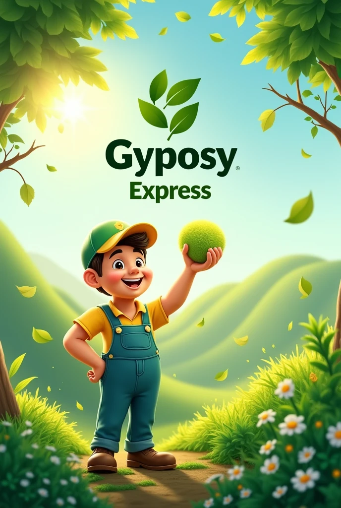 Make a poster design for gypsum manufacturer called gyposy express on the design that the company if environment friendly and it is quality product