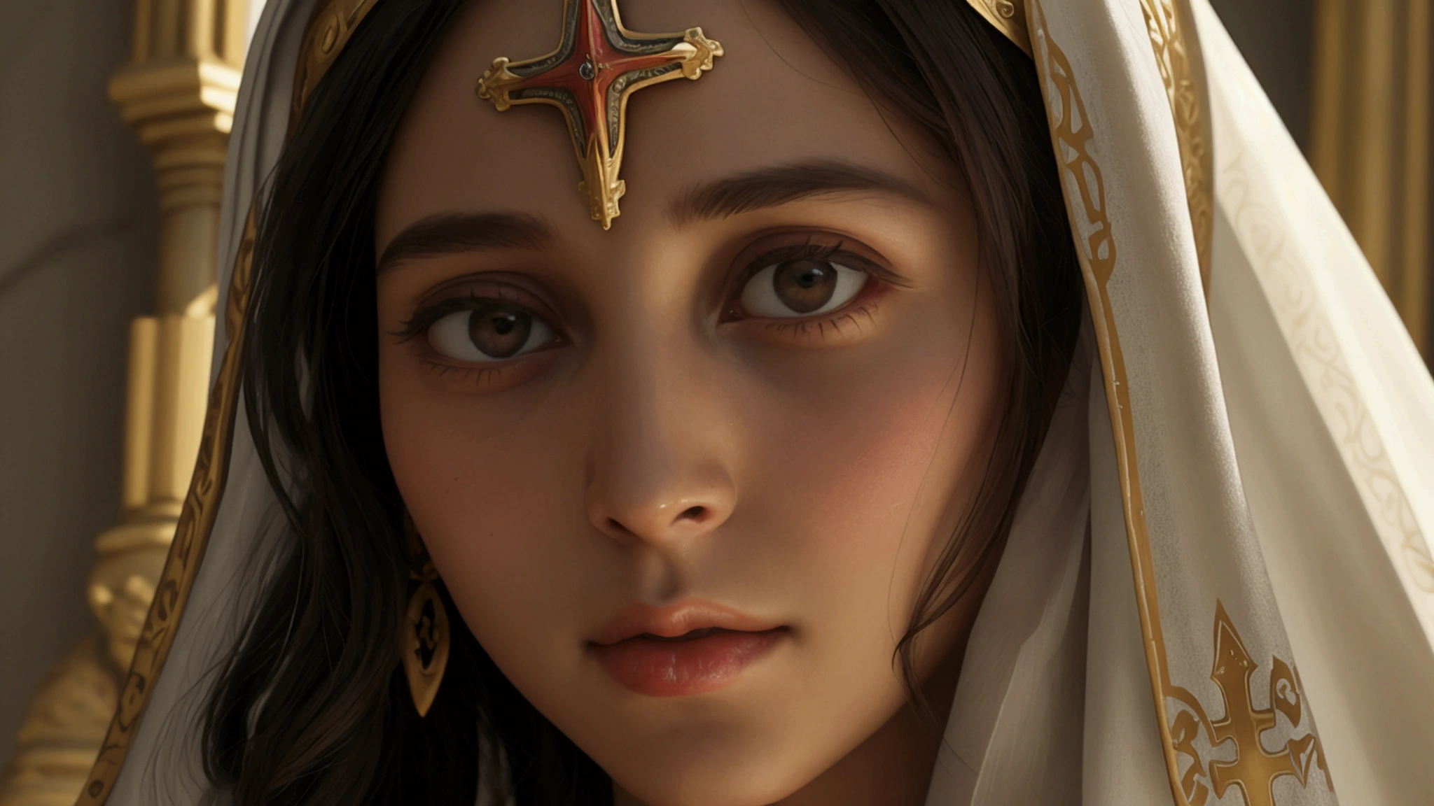 "Description: Visualize the contrasting views on gender roles and spiritual authority in early Christianity as suggested by the Gospel of Mary.
Details: Design a visual that contrasts traditional and alternative views on gender roles within early Christianity. Show two parallel scenes: one depicting traditional male-centered leadership and the other highlighting Mary Magdalene’s role as a spiritual authority. Use symbols like scrolls, teaching chairs, or spiritual symbols to indicate leadership and authority. Include elements of early Christian art and iconography to enrich the historical context and highlight the diversity of early Christian thought."