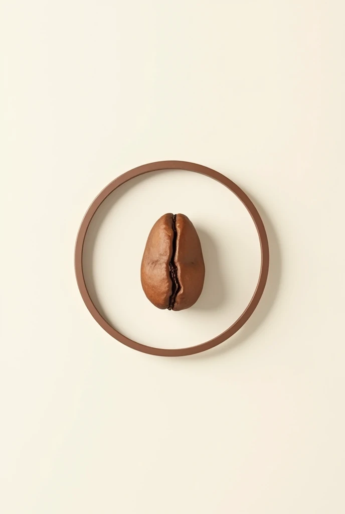 Word syncretism with minimalist letter, within a circle that includes a subtle coffee bean or something that resembles the coffee culture