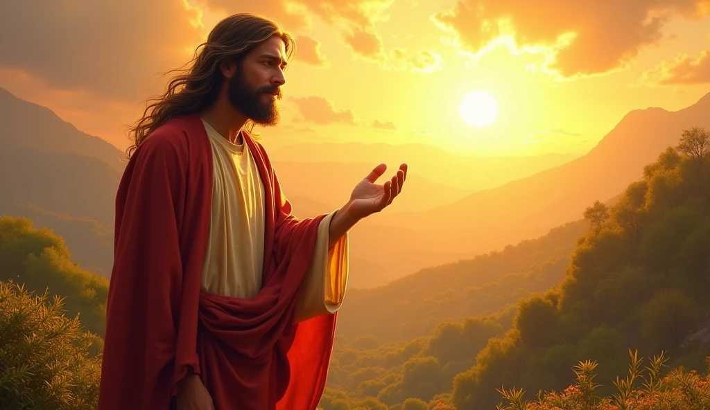 Jesus pointing at me and looking ahead 
