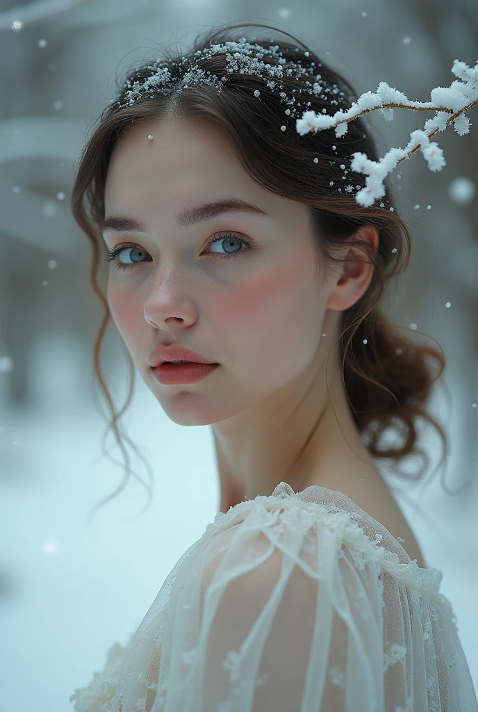 close up of a woman, winter forest, natural skin texture, 85mm, 4k textures, soft cinematic light, RAW photo, photorealism, photorealistic, intricate, elegant, highly detailed, sharp focus, ((((cinematic look)))), soothing tones, insane details, intricate details, hyperdetailed, low contrast, soft cinematic light, dim colors, exposure blend, hdr, faded, BREAK, fully nude, exposed natural 32C breasts, sexy
(white skin, pale skin), BREAK