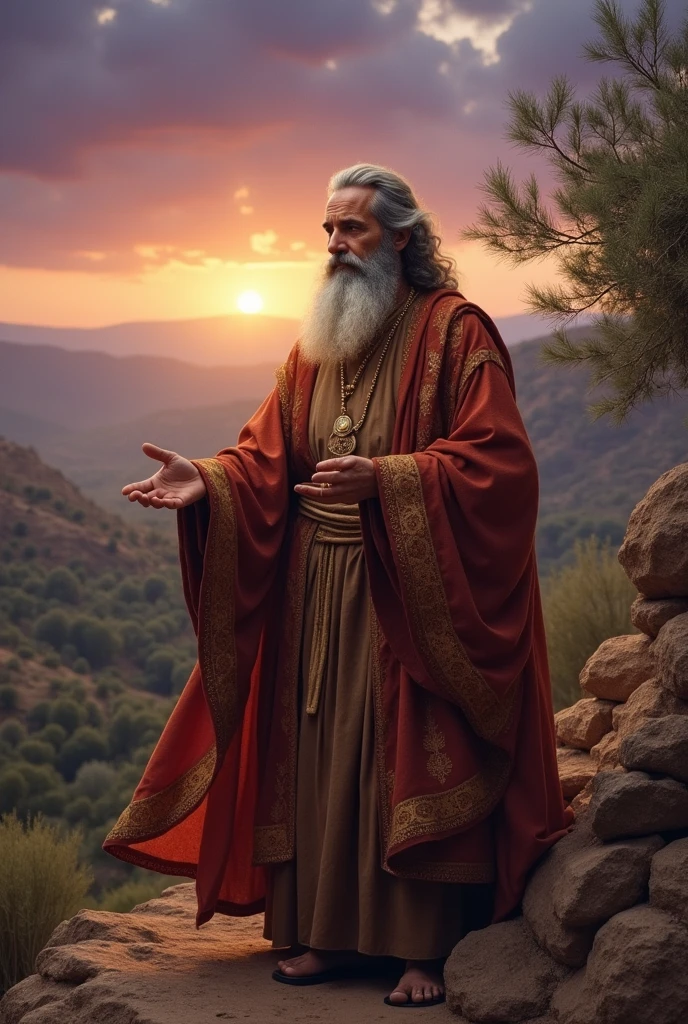 Make an image of a man representing the prophet Samuel from the Bible