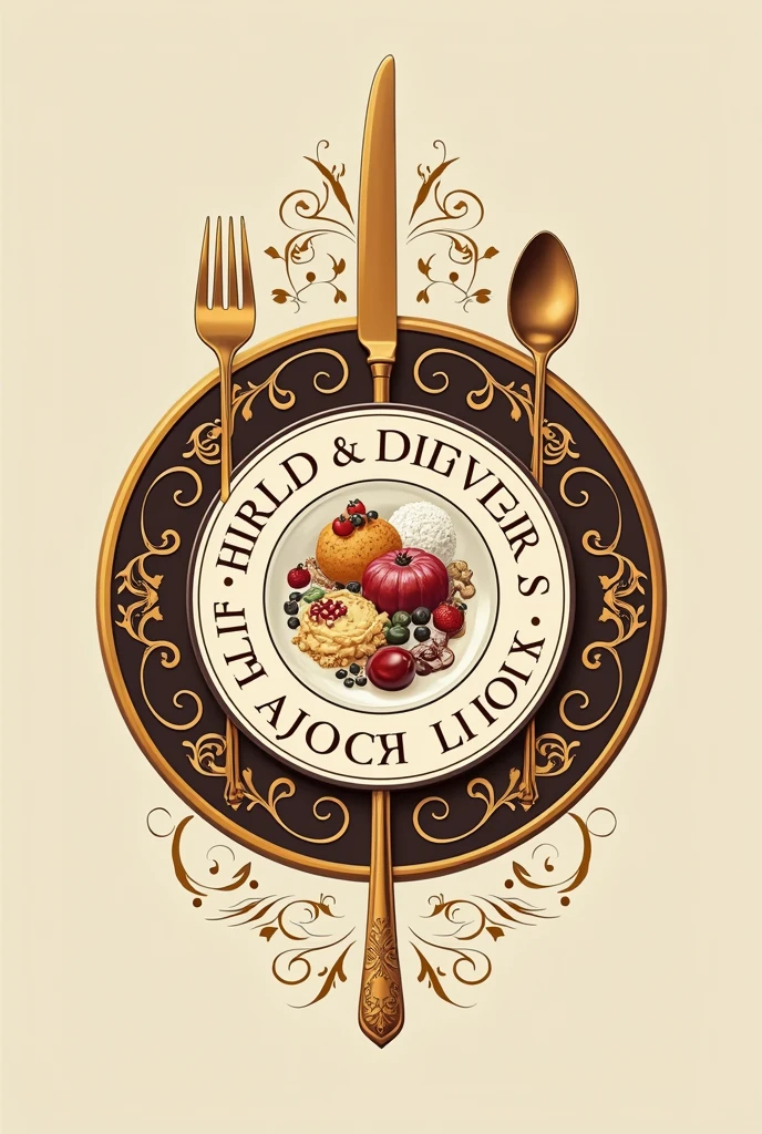 Here’s a prompt for the logo:
"Create an illustrated logo for a restaurant called 'H.B.' The design should embody elegance and sophistication, utilizing gold and deep brown as the primary colors. The illustration should include elements that symbolize fine dining, such as a stylized plate, utensils, or gourmet food components. The overall design should convey a sense of luxury, with the typography reflecting a refined and regal style, seamlessly integrated with the illustration to create a cohesive and distinguished look."