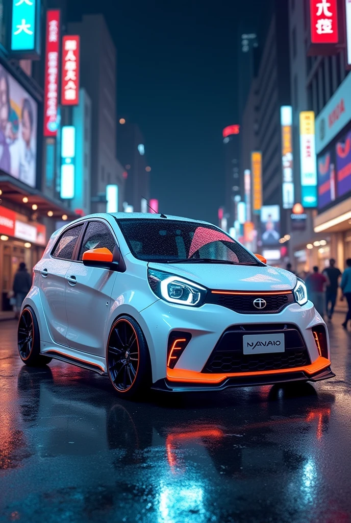 White colour tata nano modified