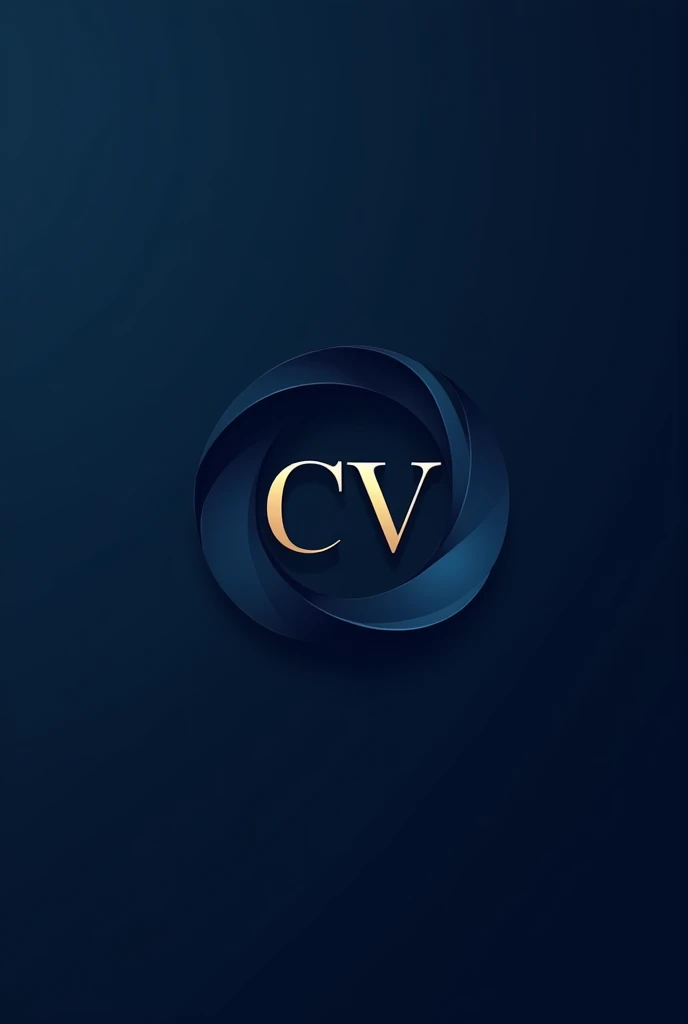 Create a logo with dark blue colors, with the initials "C V"