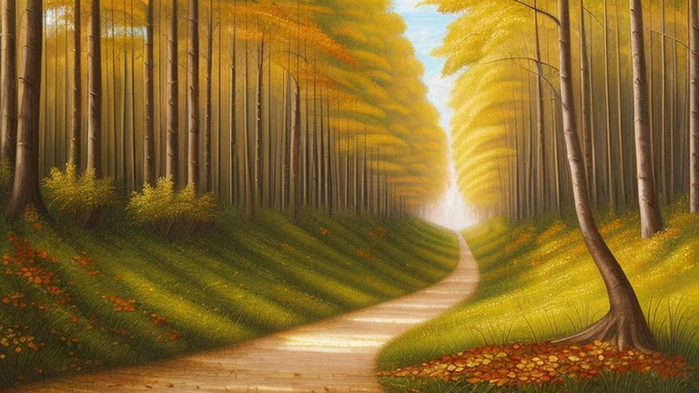 an art painting with the painting style of leonardo da vinci, the painting shows a forest destroyed by urbanization. abstract art, bokeh,