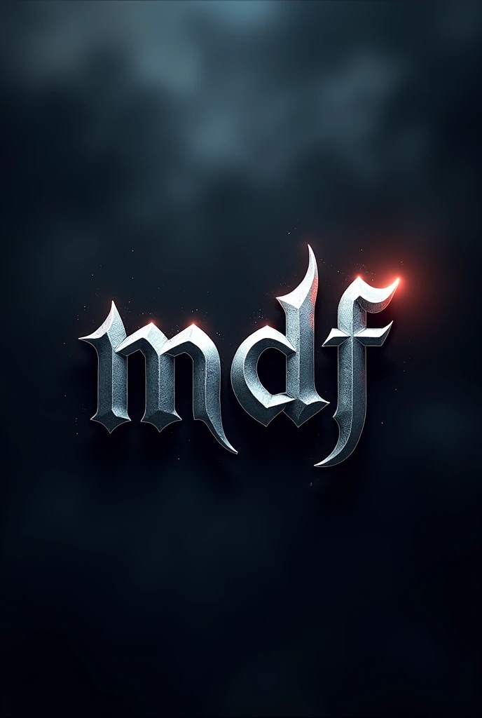 A logo for my clan with the name "mdf" in the middle with the dark theme