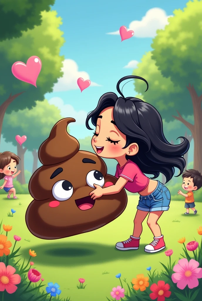 Jennie fais un bisou au caca irl