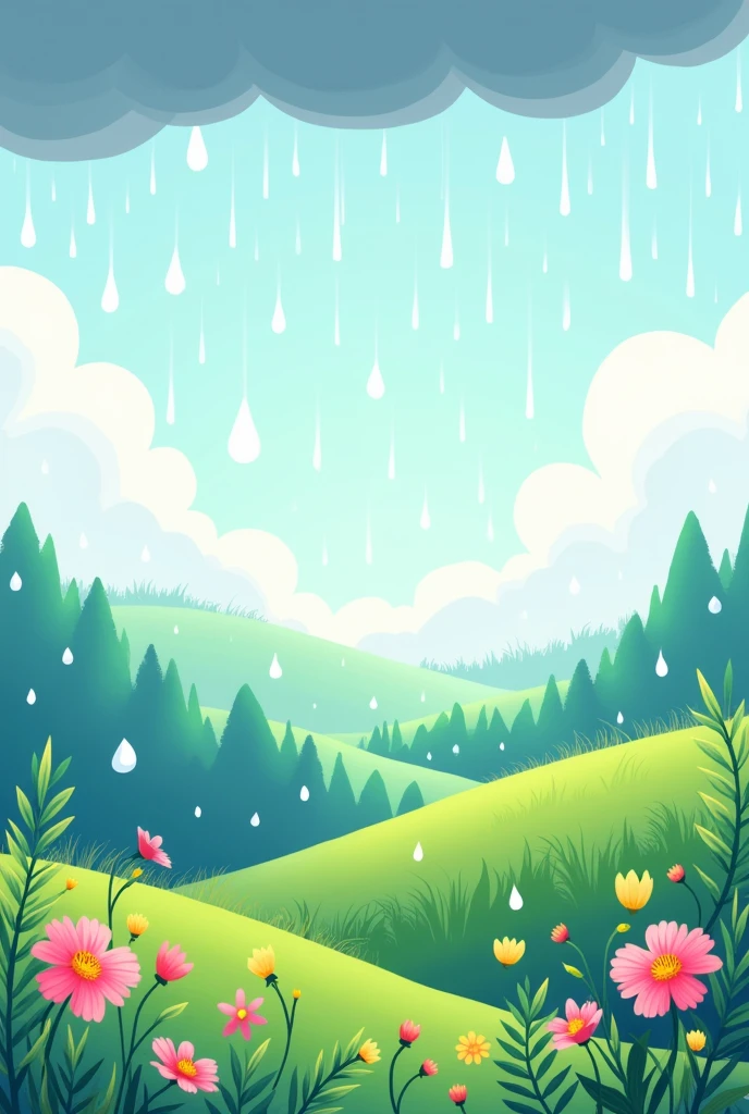 rain clipart without people